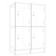 Lockers 4 Doors - Bank of 2 x high & 2 x Wide